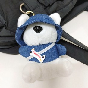 다다랜드 힙한 강아지 인형 백꾸 가방 키링, 혼합색상, 1개, 13cm