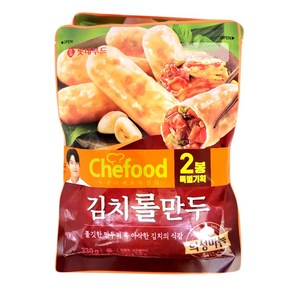 롯데 쉐푸드 김치 롤만두, 4개, 330g