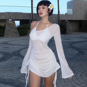 라라티나 쉐리 여성 휴양지 비치 비키니 수영복 커버업