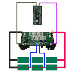 DeWalt용 배터리 플라스틱 케이스 PCB 충전 보호 회로 기판 리튬 이온 Dcb125 10.8V 12V, 한개옵션1