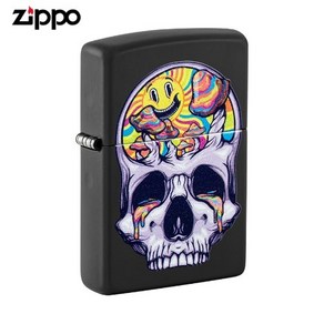 ZIPPO 라이터 야광 48737 Skull Moon Design 지포라이터 오일+심지+부싯돌 3종세트 포함