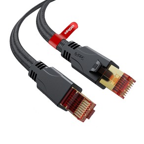 Soopii CAT8 40Gbps 초고속 LAN 케이블 SFTP 인터넷 랜선, 15m, 1개, 블랙