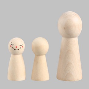 [펠트친구]나무인형몸통(3개)[1594], 소(얼굴)