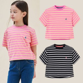 25SS [Essential] 여아 스트라이프 반팔 티셔츠 (2종 택1)