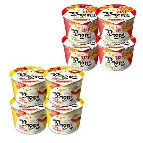 김치 꼬꼬면 왕컵105g X4개 + 꼬꼬면 왕컵105g X4개, 8개