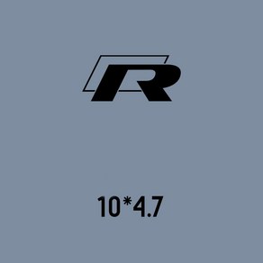 폭스바겐 volkswagen 자동차 밴드 4MOTION 윙 R 스티커, 폭스바겐 R (블랙), 1개