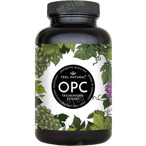 OPC 포도씨 추출물 - 240 캡슐 - HPLC에 따른 OPC 함량 - 프랑스산 OPC - 700mg OPC 포함 1000mg 추출물 - 비건 독일산, 1개, 240캡슐, 240정