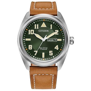 Citizen 남성용 에코 드라이브 위켄더 개리슨 필드 시계 슈퍼 티타늄 블랙 다이얼 (모델: BM8560-53E) 실버톤과 블랙