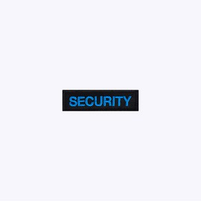 SECURITY 검정+파랑 BU72 - 오버로크 벨크로 마크 약장 와펜 자수 가드 안전 보안 시큐리티