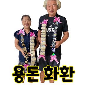 용돈 인간화환 부모님 선물 화한 리본 사람화환 어깨띠 환갑 칠순 졸업식