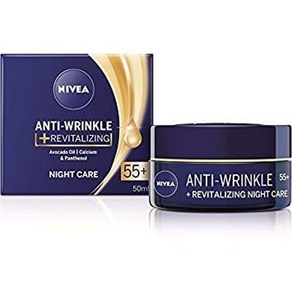 NIVEA 니베아 안티-링클+리바이탈라이징 나이트 케어 페이스 크림 55+, 50ml, 2개