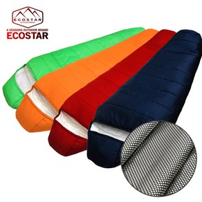 국내생산 ECOSTAR PRIMIUM PLUS 동계침낭 / 열반사원단으로 보온성우수 / 겨울 캠핑용품, 네이비, 1개