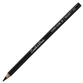 Conte Pencil 1710-2B Soft Black Pencil 콘테 연필 1710-2B 소프트 블랙 연필, 1개