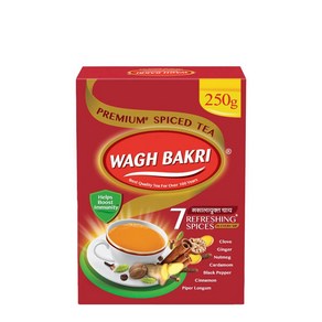 인도정품 Wagh Baki 프리미엄 향신료 차  7가지 상쾌한 향신료 함유 250 g, 250g (1팩), 250g, 1개, 1개입