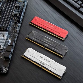 Cucial Ballistix 데스크탑 게이밍 메모리 키트 3200 MHz DDR4 DRAM 16GB 8GB CL16 블랙 16G 32G RAM 언버퍼드 DIMM, [06] 8Gx2 3600MHz White, 2개