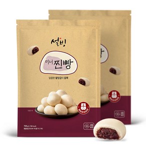 설빙 미니 찐빵 30개입(750g) x2팩 햅섭인증, 2개, 750g