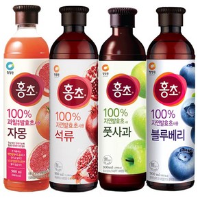 청정원 홍초 900ml 자몽 + 석류 + 풋사과 + 블루베리 각 1개씩 총 4개, 1개