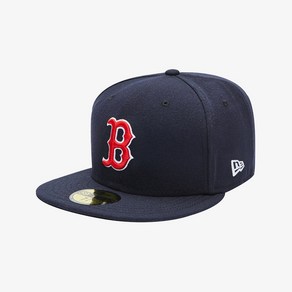 뉴에라 59FIFTY 어센틱 보스턴 레드삭스 MLB 모자, NAVY, 1개