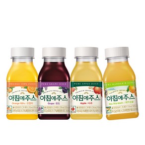 서울우유 아침에주스 210ml 4종, 18개