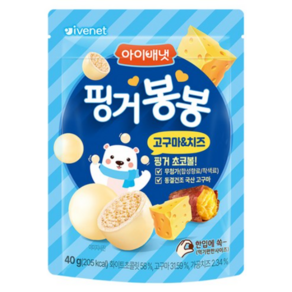 아이배냇 핑거봉봉 과자, 혼합맛(고구마/치즈), 40g, 3개