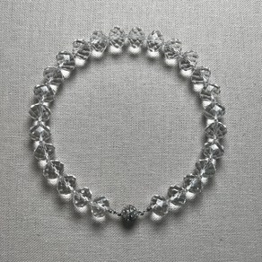 투명 크리스탈 16mm 볼드 초커 목걸이 Clear Crystal 16mm Bold Choker Necklace