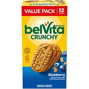 belVita Bluebey Beakfast Biscuits Value Pack 12 Packs belVita 블루베리 아침용 비스킷 밸류 팩 12팩(팩당 비스킷 4개, 1개