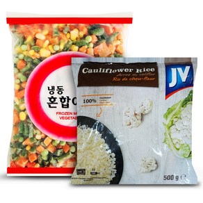 냉동 컬리플라워 라이스 500gX 2팩 + 4종혼합야채 1kg 1팩, 500g, 1개