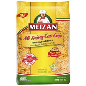 베트남 메이잔 에그누들 계란면 egg noodle MEIZAN MI TRUNG 250g 할랄 halal, 500g, 2개