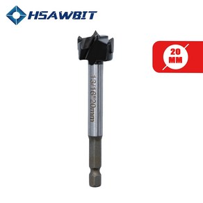 목공용보링비트 싱크대 붙박이장 경첩 보링 비트 목공용 타공 홀쏘 기리, 1개, 20mm