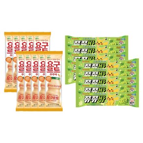 요구르트 쭈쭈바 X10 + 쭈쭈바 샤인머스캣&청포도 X10, 20개, 130ml