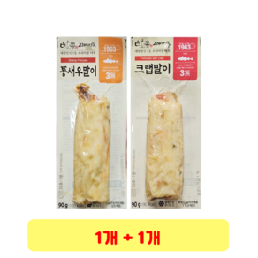 고래사어묵 크랩말이 + 통새우말이, 90g, 2개