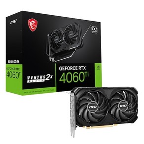 MSI 지포스 RTX 4060 Ti 벤투스 2X 블랙 OC D6 8GB