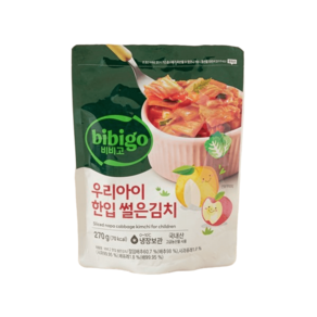 비비고 우리아이 한입 썰은김치 270g 4개