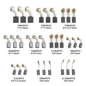 전동 공구 교체용 전기 모터 카본 브러시 10 사이즈 60 개 7x17x19mm 5x11x18mm 65x75x13mm 65x135x18mm 6x10x17mm