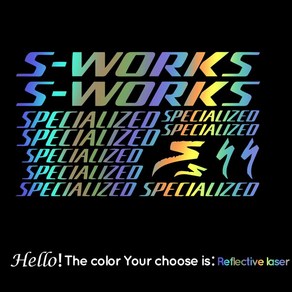 S-WORKS 프레임용 개성 자전거 스티커 자동차 모델링 바이크 오토바이 스크래치 장식 PVC43 cm, [03] lase, [01] 43cm, 1개