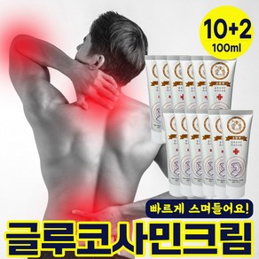 호랑이 마시지 크림 100ml 글루코사민, 12개