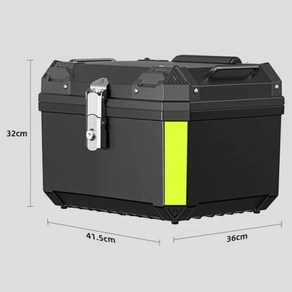 오토바이 탑박스 테일박스 탑 케이스 잠금 가능 헬멧 수하물 보관함 후면 투어 박스 반사 디자인 방수 보관 캐리어 배달통, 1) 45L black