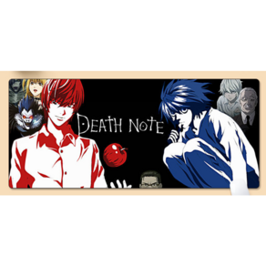 35종 DEATH NOTE 데스노트 애니굿즈 키보드 마우스패드 야가미 라이토 아마네 미사 타카다 키요미 캐릭터 일러스트 장패드 대형 롱 데스크매트 탁상 깔개 매트, 데스노트 장패드35, 800*300mm, 1개