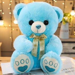 테디베어 핑크 곰돌이 곰인형 대형 동물 선물 애착 인형, 약50cm, G.블루(블루코), 1개