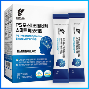 SKYLAB PS 포스파티딜세린 스마트 메모리업 분말스틱 프리미엄 인지력 개선제 30포, 1개, 30회분