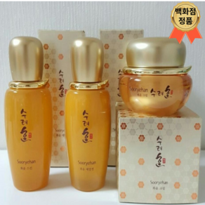 [백화점 정품] 수려한 한방 화장품 화윤 기초세트 스킨 80ml+로션 80ml+크림 25ml 주름관리 기미 관리, 1개