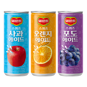 델몬트 스퀴즈 240ml 3종 오렌지 10캔+포도 10캔+사과 10캔