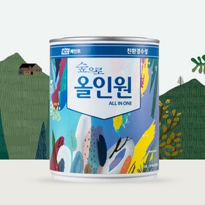 KCC 친환경 수성페인트 숲으로 올인원 반광 백색 0.9L