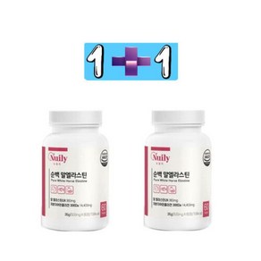 순백 말 엘라스틴 600mg 초저분자 피쉬콜라겐 히알루론산 함유(60정2개), 60정, 2개