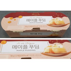 PEACOCK 피코크 마몰로 메이플 푸딩 90g X 2개입 (메이플 시럽 6%), 1개