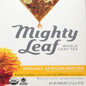 45 Mighty Leaf Hebal Tea Oganic Afican Necta 15 Pouches ( 45 마이티 리프 허브티 유기농 아프리카 넥타 15포(3팩, 1개