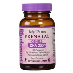 블루보넷 얼리 프로미스 프레네탈 젠틀 DHA 200mg 베지테리안 소프트젤 글루텐 프리 무설탕, 1개, 60정