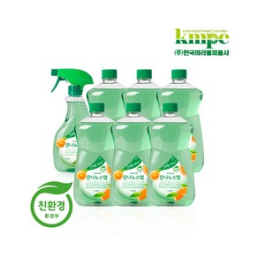 [은나노스텝] 시즌3 다용도세정제 550ml 1통+리필1100ml 6통, 1개, 상세 설명 참조