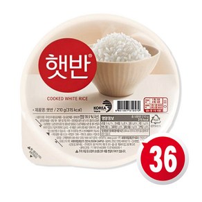 햇반 백미밥, 210g, 36개입