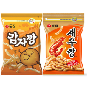 농심 새우깡 400g + 감자깡 250g 대용량 지퍼백, 2개